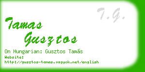 tamas gusztos business card